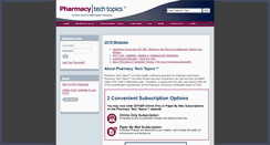 Desktop Screenshot of pharmacytechtopics.com